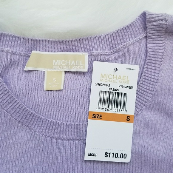 ***SOLD***Michael Kors LilacCold Shoulder Sweater - Picture 4 of 4